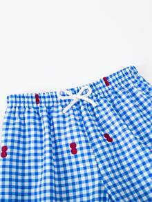SHEIN 春夏新款高腰豹纹休闲裤，时尚百搭 - 藍白色 - 查看 3