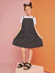 Mini mi Kids' Soft Footbed Buckled Strap Sandals - Black - View 3