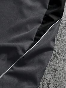 Sport MetroGents Men's Casual Comfortable Versatile Straight Leg Patchwork Sports Pants - Dark Grey - View 6