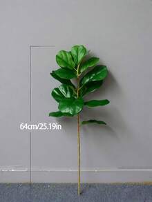 Cây sung lá hình đàn vĩ cầm nhân tạo, cây sung lá hình đàn vĩ cầm giả cỡ lớn, cây cảnh lá lớn trang trí trong nhà/ngoài trời cho sân vườn và hiên nhà (1 cây, không bao gồm chậu) - màu xanh lá - Xem 2