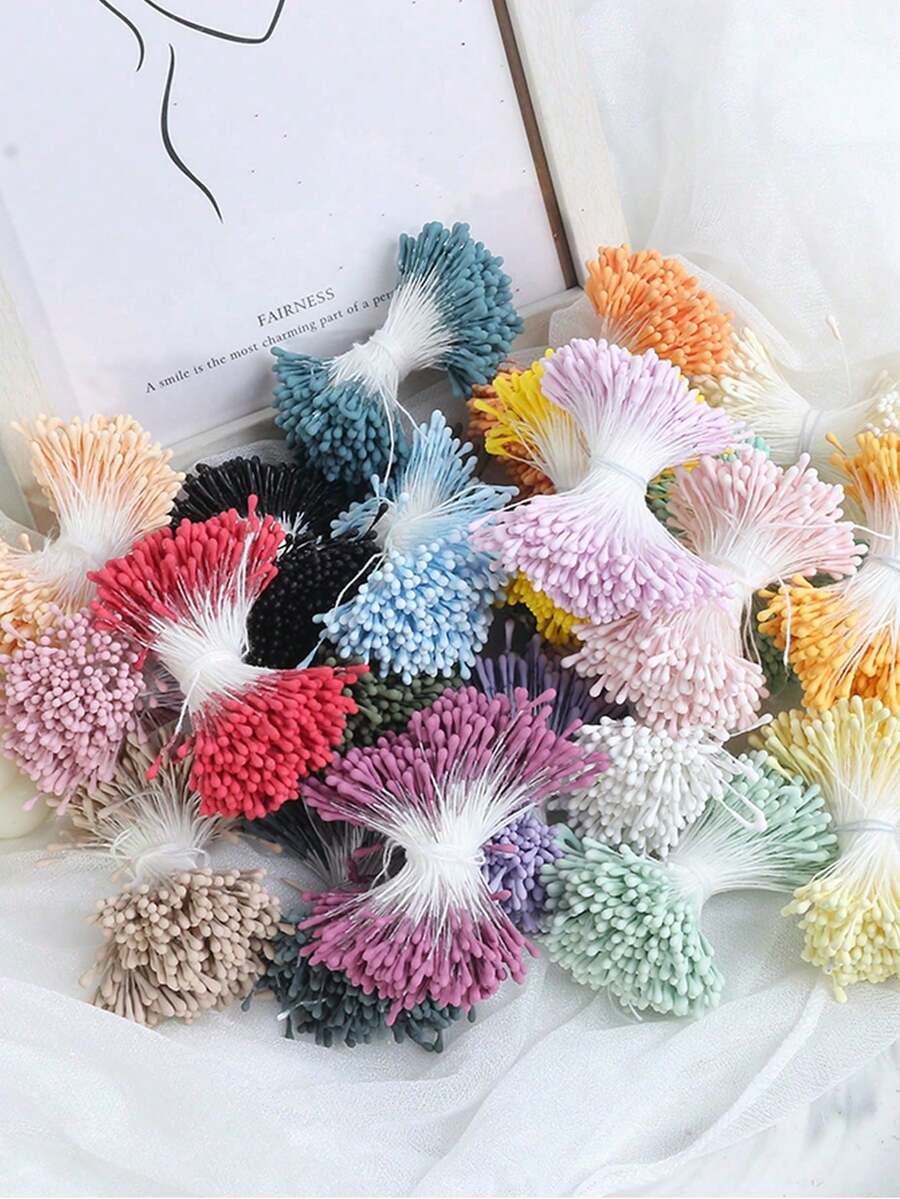 1 pieza Estambre de flor artificial de 2,36 pulgadas de doble cabeza, sin batería, adecuado para bodas, Navidad, arreglos florales, costura DIY, decoración floral, flores artificiales, decoración de bodas y manualidades - Decoración floral para el hogar Manualidades navideñas, decoración elegante necesaria Ideal para coser, decoraciones de boda y manualidades - Materiales de decoración del hogar y accesorios de costura. - Multicolor - Ver 1