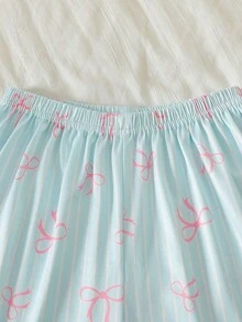 SHEIN 女童可爱考拉印花短袖短裤睡衣套装 - 彩色 - 查看 6