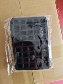 2 Packs Silicone Waffle Mold, 2 Cavities Waffle Baking Mold, Material Waffle Mold For Cake Chocolate Craft Candy Soap, Black - Black - View 11