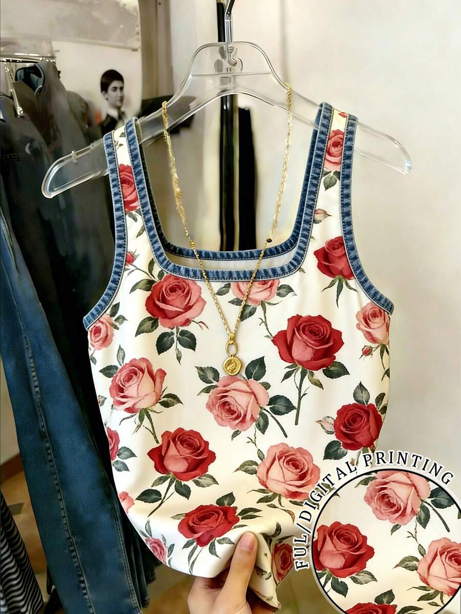 Resyla New Arrival Contrast Color Regular Fit Women Tank Top - Multicolor - View 1