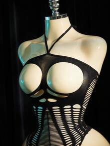 SpicyHot 1pc Women's Sexy Bodystocking - Black - View 9