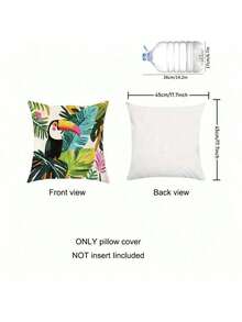 4pcs Tropical Animal Pattern Outdoor Pillow Covers, Zipper Closure Decorative Pillow Cases For Patio, Garden, Hanging Chair, Sofa - Pillow Inserts Not Included - Multicolor - View 8