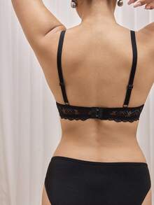 Bralution Leopard Print Lace Spliced Bra With Underwire Lingerie ClassicAnimalPrint - Multicolor - View 3