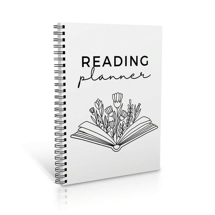 阅读计划笔记本，2025年阅读计划，阅读挑战，书评日志，每月阅读记录——送给爱书人的最佳礼物 - 黑色 - 查看 1