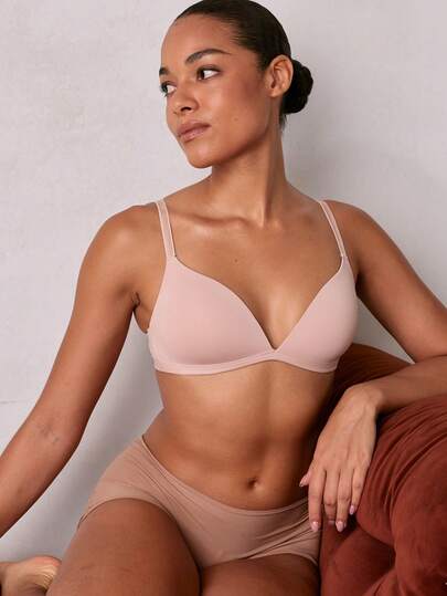 Veilyse Damen Drahtloser gepolsterter Push-Up-BH - Bequemer Ganztageskomfort, nahtloser Sitz