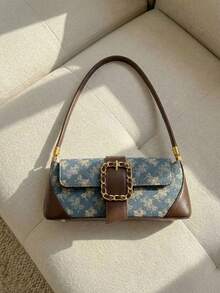 Resyla Sac baguette élégant et polyvalent pour le quotidien, adapté pour les trajets, les cadeaux de la Saint-Valentin, les sorties en plein air - Multicolore - Voir 1