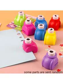 Conjunto de 1/4/6/9/12/25/30 Mini Relevos e Perfuradores de Papel - Ferramenta de Artesanato DIY de Tamanho Padrão (Recomendado para maiores de 14 anos, Cor Aleatória) - Multicolorido - Ver 1