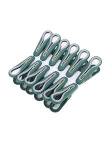 12/24/36pcs Clotheslines, Leaving No Marks, Strong Fixed Sock Clips, Suitable For Storage Baskets, Multi-Purpose Plastic Clips, Household Windproof And Anti Slip Dormitory Supplies (Storage Basket+Traceless Peacock Clip) - Multicolor - View 10