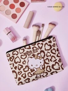 HELLO KITTY AND FRIENDS | Joivida 1 túi đựng mỹ phẩm mini thời trang cầm tay, họa tiết da báo & màu hồng với 2 kiểu dáng, họa tiết dễ thương, hộp đựng mỹ phẩm nhẹ cho nữ & bé gái, đựng cọ & phụ kiện, phù hợp dùng hàng ngày, du lịch, ở nhà, tựu trường, món đồ du lịch thiết yếu dễ thương - Nhiều màu - Xem 2