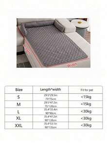 Alfombrilla impermeable para mascotas para coche, cama, sofá, protección de muebles, cojín delgado antideslizante para mascotas adecuado para mascotas grandes, medianas y pequeñas, disponible para las cuatro estaciones - Gris Claro - Ver 12