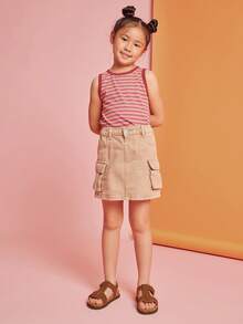 Mini mi Sandal Anak ComfortLite dengan Alas Kaki Lembut dan Tali Gesper - Coffee Brown - View 2