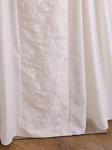 Vestido de verano elegante con cintura ceñida de tela jacquard para adolescentes - Blanco - Ver 5