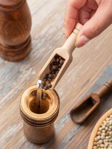 1/2/5/7/10/20 chiếc Thìa gỗ mini dùng cho hũ, trà, muối, cà phê & làm bánh - Màu Khaki - Xem 2