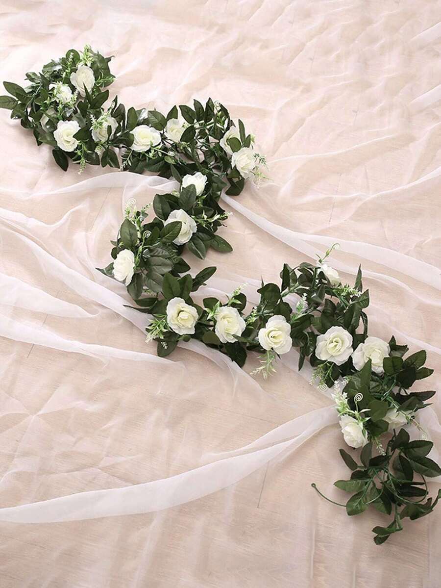 Dây leo hoa hồng nhân tạo (1/3/6 bông), thích hợp trang trí đám cưới, tiệc sinh nhật, sự kiện, phòng ăn gia đình, bệ cửa sổ phòng ngủ, ngày Valentine, năm mới, sân vườn ngoài trời. - Nhiều màu - Xem 1