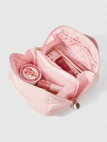 ROMWE Kawaii High-Quality Anti-Splashing Cosmetic Bag Portable Large-Capacity Portable Cosmetic Storage Bag Travel Commute Cute Pink Gift - Pink - View 4