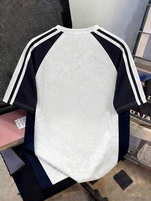 Manfinity Joysei 男士休闲撞色短袖T恤，夏季 - 彩色 - 查看 2