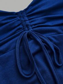 SHEIN EZwear 三件套 白色、米黄色、藏蓝色 夏季休闲女式抽绳吊带背心，户外穿着，度假休闲，可爱夏日上衣，修身性感，街头风，适合度假、音乐节、上学、海岛等场合，时尚百搭，也是送给朋友的绝佳礼物 - 彩色 - 查看 10