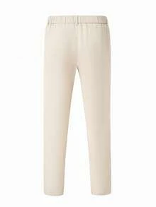 Manfinity Mode Men's Khaki Woven Twill Pants - Khaki - View 2