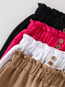 SHEIN 4pcs Baby Girls' Casual Comfortable Versatile Bottoms, Suitable For Outings In Spring/Summer - Multicolor - View 3