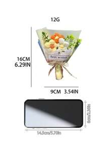 One Mini Artificial Flower, Comes With A Gift Bag, Perfect For Valentine's Day, Mother's Day, Or As A Souvenir. - Multicolor - View 2