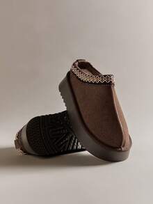Hauture Women's Casual, Comfortable Classic Platform Ultra Mini Ankle Boots For Warm For Christmas - Coffee Brown - View 8