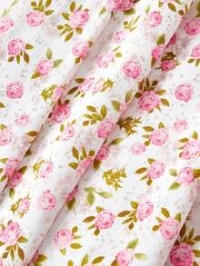 SHEIN MOD 女士梦幻浪漫印花波西米亚连衣裙 - 完美适用于度假、浪漫场合；沙滩印花连衣裙，适合度假、约会、野餐、派对、舞会、节日和生日；浪漫复古宫廷风格 - 淺粉色 - 查看 7