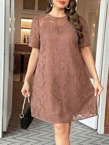 Reflora Vestido casual de con estampado floral para mujer de talla Zanzea, nuevo vestido de llegada para mujer de talla, vestido casual Zanea para mujer, vestido de vera - Rosa - Ver 5
