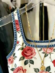 Resyla New Arrival Contrast Color Regular Fit Women Tank Top - Multicolor - View 3