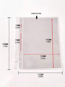 10 Lembar Per Set A5 Transparan PP 6 Lubang Halaman Isi Ulang Binder Lembar Saku Praktis untuk Kartu Stiker Penyimpanan Foto Perlengkapan Alat Tulis Perlengkapan Sekolah Organizer Halaman Isi Ulang Pengorganisasian Sekolah Kantor Rumah Aksesori Buku Catatan Ide Hadiah - MultiWarna - View 3