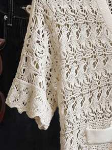 GlowEve Áo khoác cardigan nữ cổ chữ V thanh lịch, mẫu mới mùa xuân/hè. - trắng - Xem 4