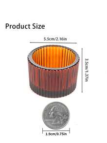 Candle Holder Set Of 4/12/24/36, 2'' X 1.4'' Small Glass Tealight Votive Candle Holders (Excluding Candles), Perfect For Wedding Table Centerpiece And Halloween Christmas Holiday Party Home Decoration - Amber - View 7
