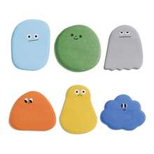 Joivida 180 Sheets Of Cute Mini Note Paper - Self-Adhesive Index Tags, 6 Unique Designs (Blue Ghost, Green Monster, Orange Pebble, Gray Ghostly Face, Yellow Smiling Cloud, Blue Cloud), 30 Sheets Per Notebook, Suitable For Office, Home Or School Organizations - Jelly bean bio - View 5