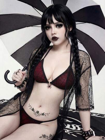 ROMWE Goth Dameskimono's