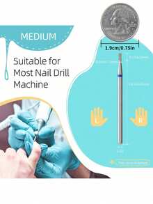 Cuticle Cleaning Drill Bit, Professional Diamond Nail Drill Bit, Used For Cleaning Cuticle Dead Skin And Preparing Nails, Bidirectional Rotation, Nail Salon Supplies - Multicolor - View 7