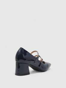 CUCCOO BIZCHIC Simple And Elegant, Fashionable And Versatile, Casual Walking, Workplace Commuting, Women's High-Heeled Shoes - Navy blue. - View 3