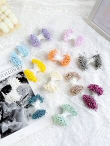 1 pieza Estambre de flor artificial de 2,36 pulgadas de doble cabeza, sin batería, adecuado para bodas, Navidad, arreglos florales, costura DIY, decoración floral, flores artificiales, decoración de bodas y manualidades - Decoración floral para el hogar Manualidades navideñas, decoración elegante necesaria Ideal para coser, decoraciones de boda y manualidades - Materiales de decoración del hogar y accesorios de costura. - Multicolor - Ver 9