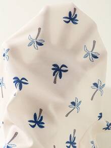 SHEIN Bộ đồ mùa hè thường ngày cho bé trai, gồm áo thun và quần short in hình cây dừa, có túi. - Nhiều màu - Xem 6