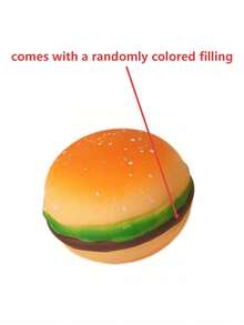 POKOJA LAND A Hamburger Squeeze Toy, Real And Cute, Stress Toy, Fidget Toy,Squishy Toy, Squishy Slow Rising,Toy For Teens, A Great Gift For Party, Birthday And Holiday. - Multicolor - View 9