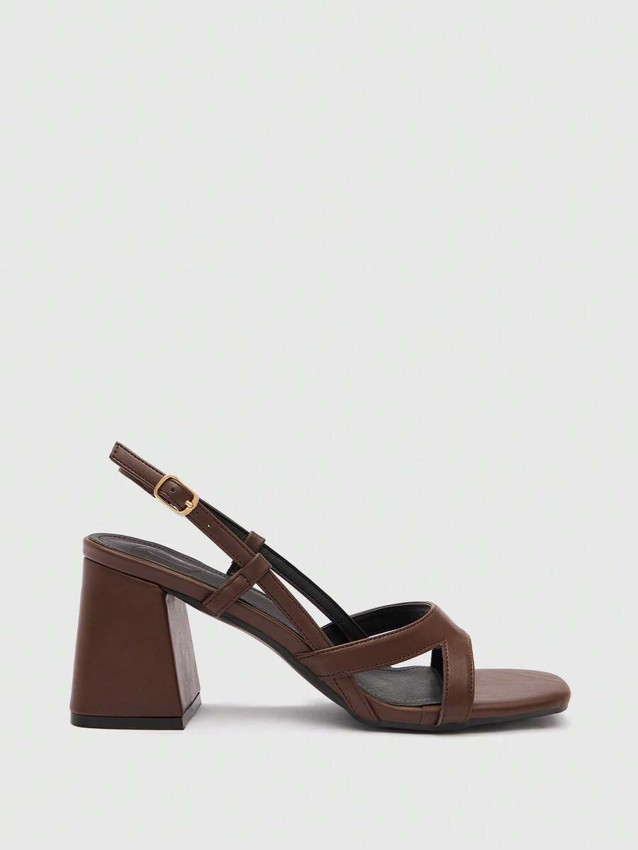 CUCCOO BIZCHIC 女士时尚高跟凉鞋 - 咖啡棕 - 查看 1