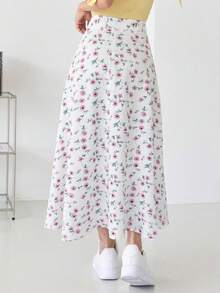 DAZY Women's Allover Print Casual Date Night Party Skirt - White - View 2