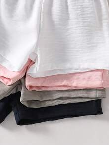 SHEIN Playful Pals 4件套女婴休闲舒适百搭裤装，适合春夏外出穿着 - 彩色 - 查看 6