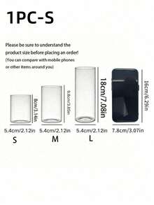 1个透明玻璃烛台，圆柱形玻璃花瓶，适用于餐桌装饰、艺术插花、婚礼派对中心装饰品、室内装饰、浪漫烛光晚餐、婚礼配件（不含蜡烛）、情人节礼物 | 圣诞节礼物。 - 彩色 - 查看 26