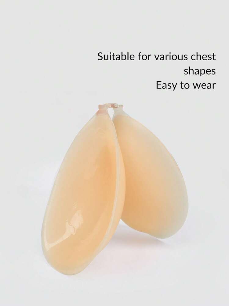 1 pièce Soutien-gorge adhésif en silicone de couleur unie pour femmes, pétales de poitrine épaissis, cache-tétons push-up, soutien-gorge en forme de mangue, lingerie et cache-tétons, soutien-gorge, soutien-gorge adhésif, lingerie, soutien-gorge sans bretelles, soutien-gorge push-up, lingerie pour femmes, soutien-gorge pour femmes, soutien-gorge dos nu, convient pour les robes de soirée, les rendez-vous, les mariages, les voyages, les vacances, les fêtes, les mariées, le printemps