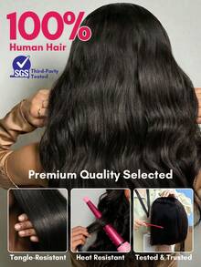 QUICK WEAR Tóc giả nửa đầu 9AM HAIR Wear Go kiểu tóc xoăn thẳng, xoăn Miến Điện, vừa vặn linh hoạt, 3 trong 1, có dây rút, đường chân tóc tự nhiên, liền mạch, thân thiện với người mới bắt đầu, đội vào là dùng ngay, không cần keo dán, tóc thật, đường chân tóc đã được tỉa sẵn, mật độ 180%, dài 18-28 inch, tóc nguyên chất chưa qua xử lý, tóc giả Y2K, quà tặng, phụ kiện tóc, tóc giả không ren, tóc giả tự nhiên không cần keo dán cho buổi hẹn hò lãng mạn, 100% tóc thật. - SNatural - Xem 14