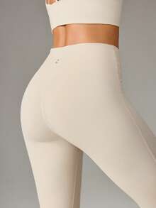 OutZeal Quần legging thể thao nữ, quần dài mặc hàng ngày, quần năng động, ôm bụng, nhanh khô, cạp chun thắt nơ. - Màu Khaki - Xem 10