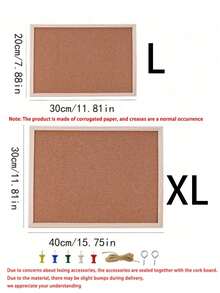 Multifunctional Cork Bulletin Board With Wooden Frame - Ideal For Jewelry Storage, Photo Display & Note Keeping, Cute Organizer For Bedroom & Study - White - View 6